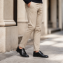 Pantofi barbati casual, negri, din piele naturala - 101TGNBOX